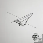 Tattoo design a tiny paper airplane taking of… – tattoo sketch (№1755370225_0, 16.08.2025 18:50) — tattoovalue.net