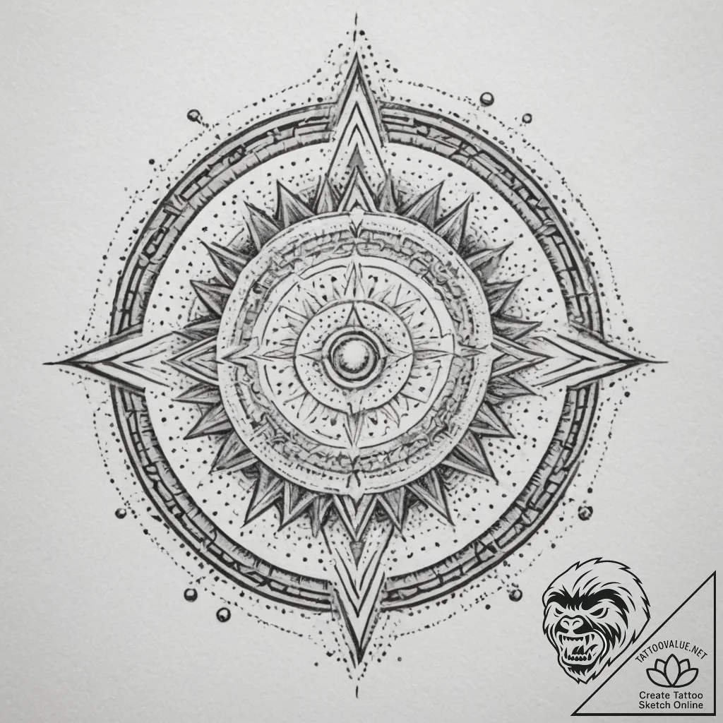 Tattoo sketch: an ornamental tattoo design ba... - tattoo sketch (№1755370819_0, 16.08.2025 19:00) — tattoovalue.net