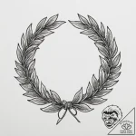 Laurel wreath, artistic tattoo sketch, black… – tattoo sketch (№1755372013_0, 16.08.2025 19:20) — tattoovalue.net