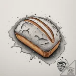 A rustic, overhead shot of a freshly baked so… – tattoo sketch (№1755372801_0, 16.08.2025 19:33) — tattoovalue.net