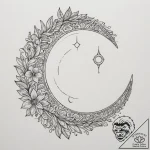 Tattoo sketch a ‘moon’ on one, a ‘star’ on th… – tattoo sketch (№1755374785_0, 16.08.2025 20:06) — tattoovalue.net