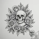 A close-up of roasting coffee beans., concept… – tattoo sketch (№1755376162_0, 16.08.2025 20:29) — tattoovalue.net