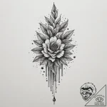 Barcode, tattoo line art, dotwork tattoo styl… – tattoo sketch (№1755377765_0, 16.08.2025 20:56) — tattoovalue.net