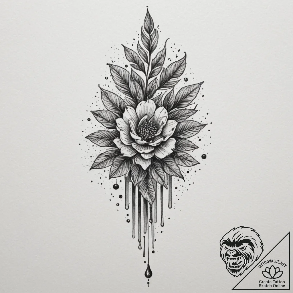 Barcode, tattoo line art, dotwork tattoo styl... - tattoo sketch (№1755377765_0, 16.08.2025 20:56) — tattoovalue.net