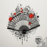 Tattoo design a small, ornate fan., tattoo li… – tattoo sketch (№1755378373_0, 16.08.2025 21:06) — tattoovalue.net
