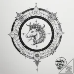 Tattoo design a dual-style tattoo: one half o… – tattoo sketch (№1755378575_0, 16.08.2025 21:09) — tattoovalue.net