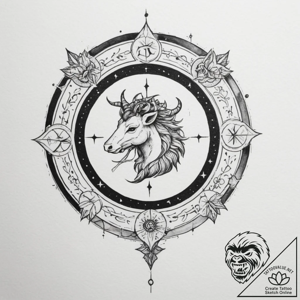Tattoo design a dual-style tattoo: one half o... - tattoo sketch (№1755378575_0, 16.08.2025 21:09) — tattoovalue.net