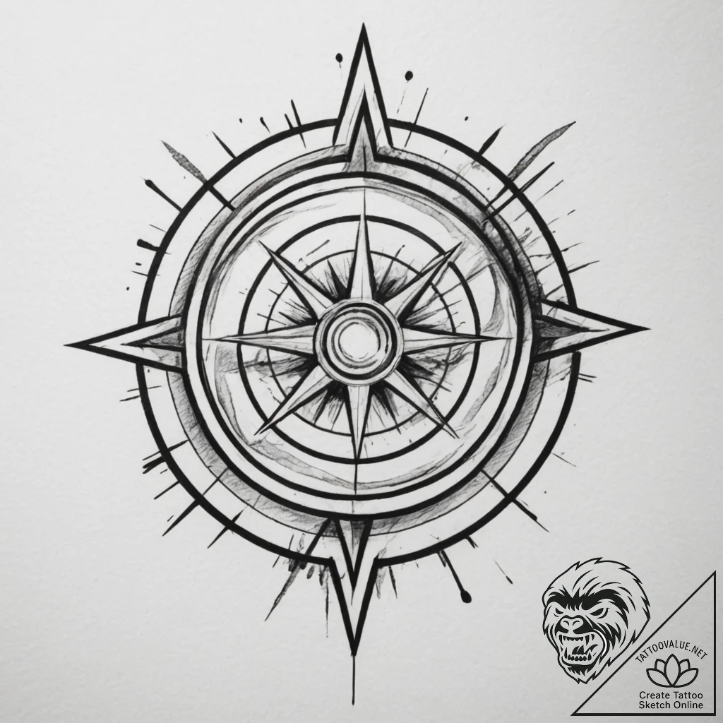 Tattoo design a laser beam cutting through a... - tattoo sketch (№1755378975_0, 16.08.2025 21:16) — tattoovalue.net
