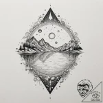 Tattoo design a subtle reflection of a dream… – tattoo sketch (№1755380172_0, 16.08.2025 21:36) — tattoovalue.net