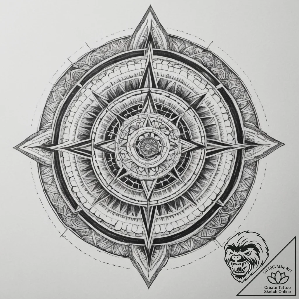 A person playing a steel drum on a tropical b... - tattoo sketch (№1755381170_0, 16.08.2025 21:52) — tattoovalue.net