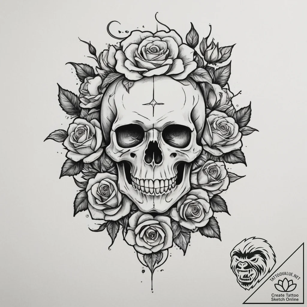 Poseidon, tattoo drawing outline, on a clean... - tattoo sketch (№1755383565_0, 16.08.2025 22:32) — tattoovalue.net