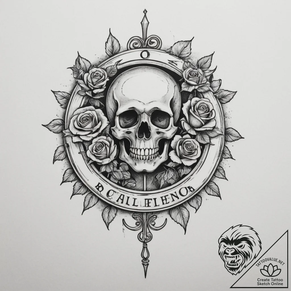 Steering wheel, ink illustration for tattoo,... - tattoo sketch (№1755385543_0, 16.08.2025 23:05) — tattoovalue.net