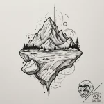 Tattoo sketch a solid, unyielding rock agains… – tattoo sketch (№1755386929_0, 16.08.2025 23:28) — tattoovalue.net