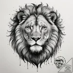 Tattoo sketch a powerful leo lion’s face, roa… – tattoo sketch (№1755388116_0, 16.08.2025 23:48) — tattoovalue.net