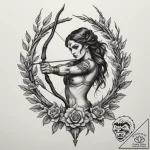 Tattoo sketch a sagittarius archer with a bow… – tattoo sketch (№1755388510_0, 16.08.2025 23:55) — tattoovalue.net
