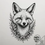 Tattoo sketch a mischievous fox’s tail peekin… – tattoo sketch (№1755390289_0, 17.08.2025 00:24) — tattoovalue.net