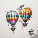 Tattoo sketch two halves of a hot air balloon… – tattoo sketch (№1755391675_0, 17.08.2025 00:47) — tattoovalue.net
