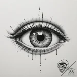 Tattoo design a powerful and serene eye, conv… – tattoo sketch (№1755391873_0, 17.08.2025 00:51) — tattoovalue.net