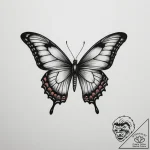 Tattoo design a caterpillar transforming into… – tattoo sketch (№1755393456_0, 17.08.2025 01:17) — tattoovalue.net
