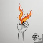 Tattoo sketch a minimalist hand holding a bur… – tattoo sketch (№1755393851_0, 17.08.2025 01:24) — tattoovalue.net