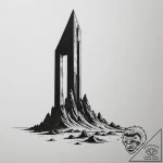 The monolith from 2001: a space odyssey, tatt… – tattoo sketch (№1755394652_0, 17.08.2025 01:37) — tattoovalue.net