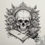 Tattoo sketch a gaming desk with a messy but… – tattoo sketch (№1755396443_0, 17.08.2025 02:07) — tattoovalue.net