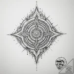 Tattoo design an abstract digital noise patte… – tattoo sketch (№1755397465_0, 17.08.2025 02:24) — tattoovalue.net