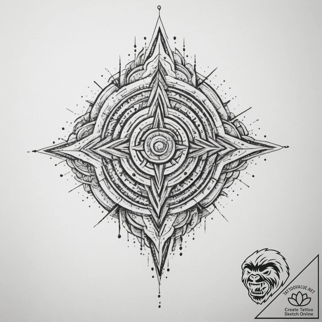 Tattoo design an abstract digital noise patte... - tattoo sketch (№1755397465_0, 17.08.2025 02:24) — tattoovalue.net