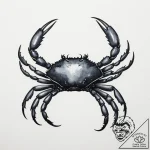 Tattoo design a cancer crab as a watercolor s… – tattoo sketch (№1755397864_0, 17.08.2025 02:31) — tattoovalue.net