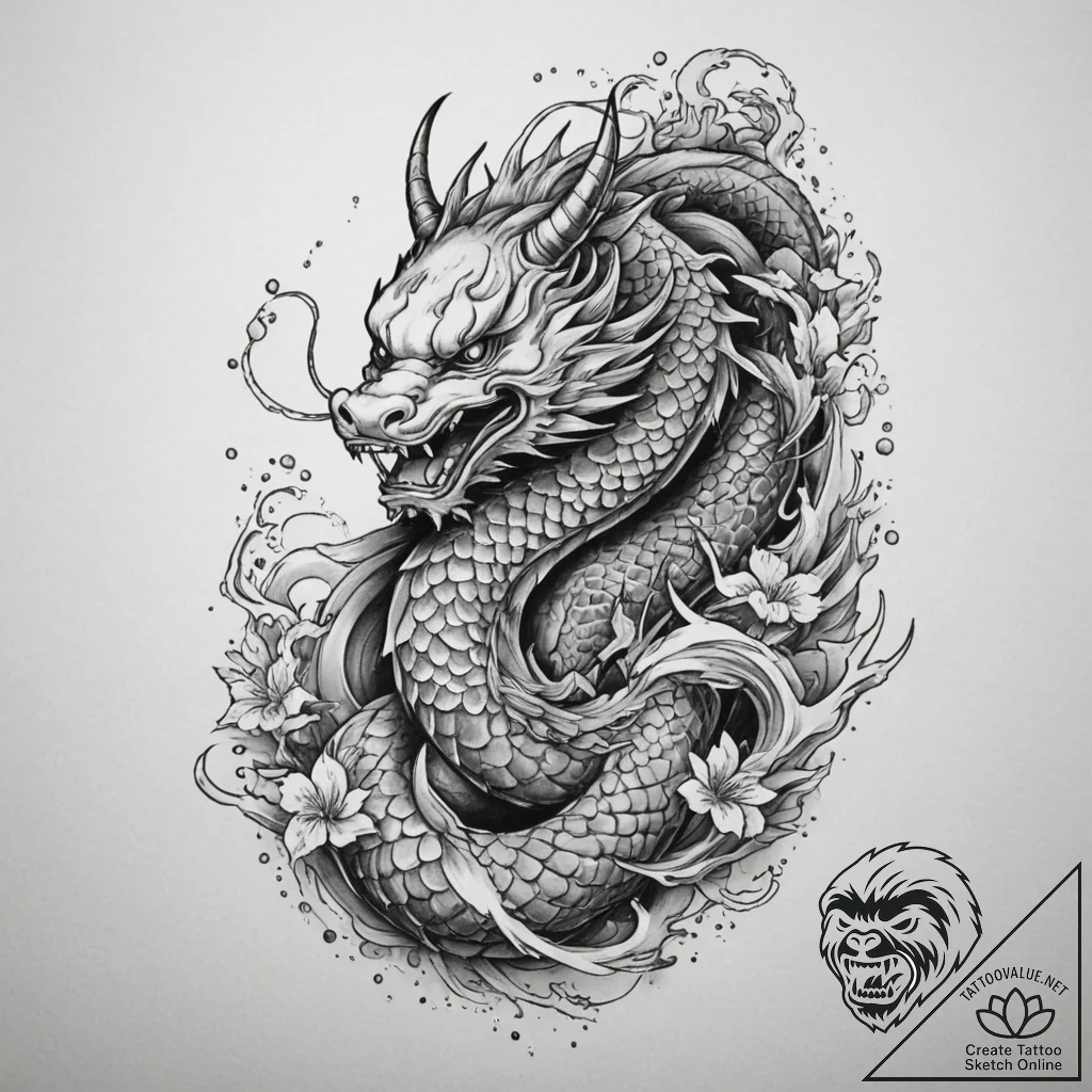 Tattoo sketch a samurai's stoic profile, conv... - tattoo sketch (№1755398274_0, 17.08.2025 02:37) — tattoovalue.net