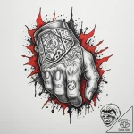 Tattoo sketch a gamer’s hand blending into th… – tattoo sketch (№1755398684_0, 17.08.2025 02:44) — tattoovalue.net