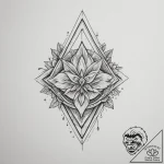Tattoo design a blend of sharp, angular lines… – tattoo sketch (№1755399083_0, 17.08.2025 02:51) — tattoovalue.net