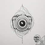A camera aperture symbol, tattoo sketch desig… – tattoo sketch (№1755399480_0, 17.08.2025 02:58) — tattoovalue.net
