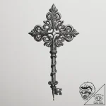Tattoo sketch a single, ancient key with intr… – tattoo sketch (№1755401067_0, 17.08.2025 03:24) — tattoovalue.net