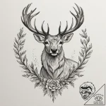 Tattoo design a pair of majestic stags or doe… – tattoo sketch (№1755403045_0, 17.08.2025 03:57) — tattoovalue.net