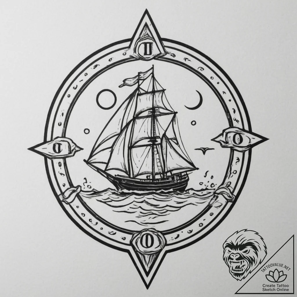Tattoo design a road sign with a significant... - tattoo sketch (№1755404625_0, 17.08.2025 04:23) — tattoovalue.net