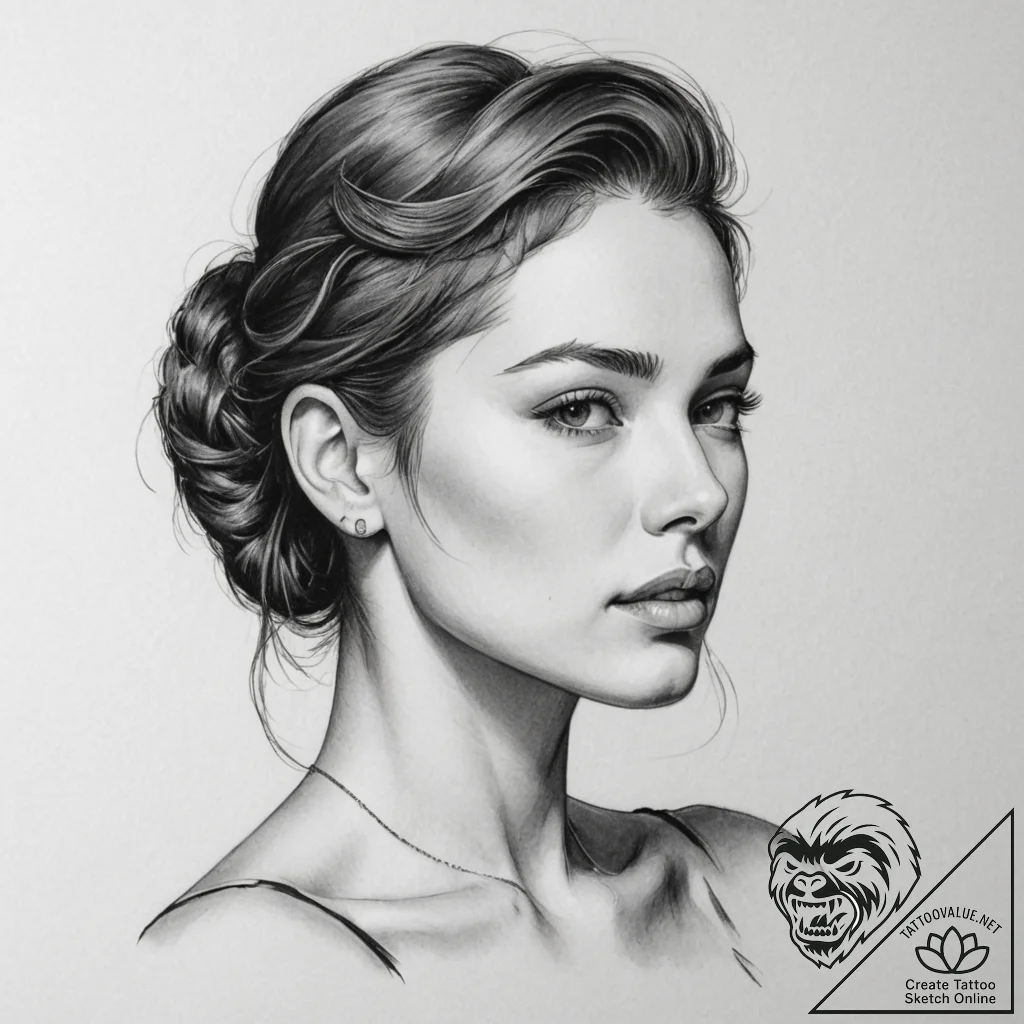Tattoo sketch a powerful jawline and chin, co... - tattoo sketch (№1755405813_0, 17.08.2025 04:43) — tattoovalue.net