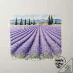 A field of brilliant purple lavender in prove… – tattoo sketch (№1755407002_0, 17.08.2025 05:03) — tattoovalue.net