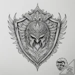 Tattoo sketch a spartan shield with an invert… – tattoo sketch (№1755407396_0, 17.08.2025 05:09) — tattoovalue.net