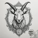 Tattoo design a capricorn goat-fish with the… – tattoo sketch (№1755408981_0, 17.08.2025 05:36) — tattoovalue.net