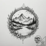 122. tattoo design: a “lelya” rune integrated… – tattoo sketch (№1755409177_0, 17.08.2025 05:39) — tattoovalue.net