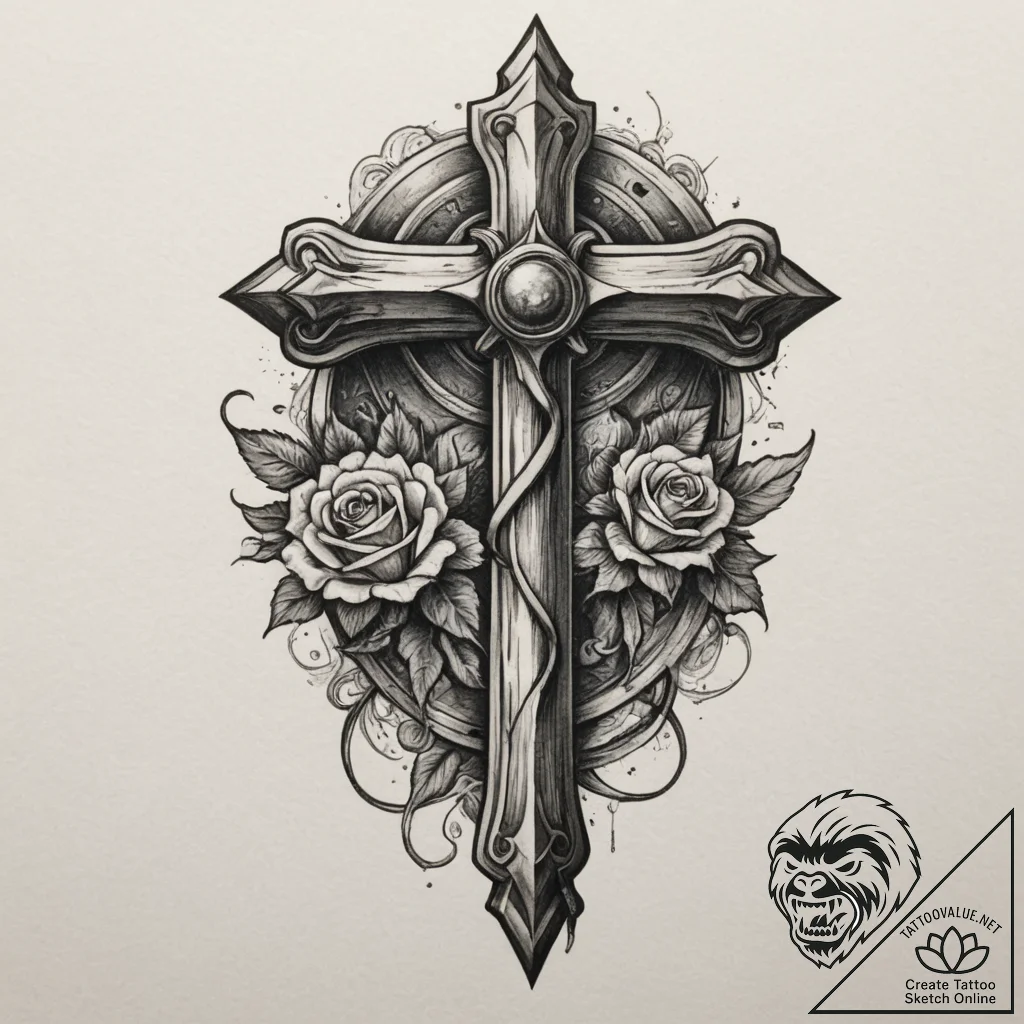 The worn, wooden handle of a well-used hammer... - tattoo sketch (№1755410167_0, 17.08.2025 05:56) — tattoovalue.net