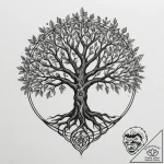 Tattoo sketch a blackwork tree of life with t… – tattoo sketch (№1755410960_0, 17.08.2025 06:09) — tattoovalue.net
