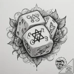 Tattoo sketch a minimalist d20 dice linework…. – tattoo sketch (№1755411158_0, 17.08.2025 06:12) — tattoovalue.net