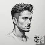 Tattoo sketch a strong, stoic profile of a ma… – tattoo sketch (№1755411356_0, 17.08.2025 06:15) — tattoovalue.net