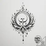 Tattoo design a cancer symbol created from fl… – tattoo sketch (№1755411552_0, 17.08.2025 06:19) — tattoovalue.net