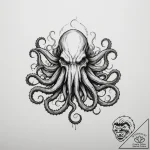 Cthulhu – tattoo sketch (№1755412339_0, 17.08.2025 06:32) — tattoovalue.net