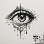 Eye mountain, artistic tattoo sketch, rough s… – tattoo sketch (№1755415303_0, 17.08.2025 07:21) — tattoovalue.net