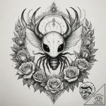 Hornet from hollow knight, tattoo sketch desi… – tattoo sketch (№1755416294_0, 17.08.2025 07:38) — tattoovalue.net