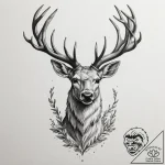 A peryton (winged stag), tattoo sketch design… – tattoo sketch (№1755416690_0, 17.08.2025 07:44) — tattoovalue.net